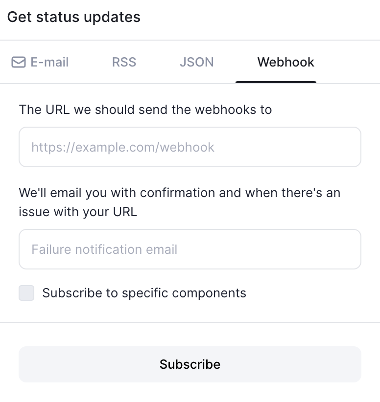 Subscribe Webhook