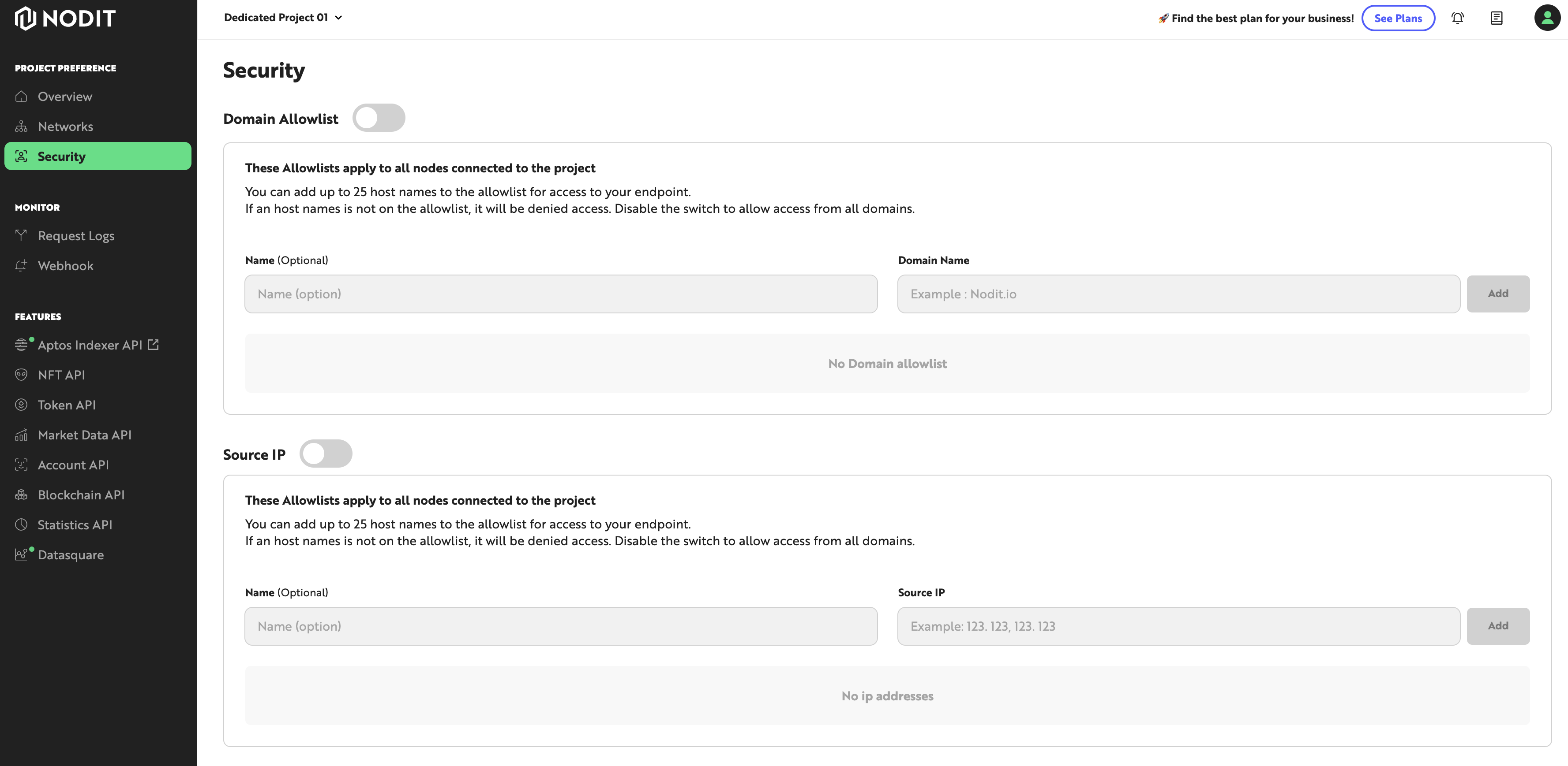 Dedicated Node Security