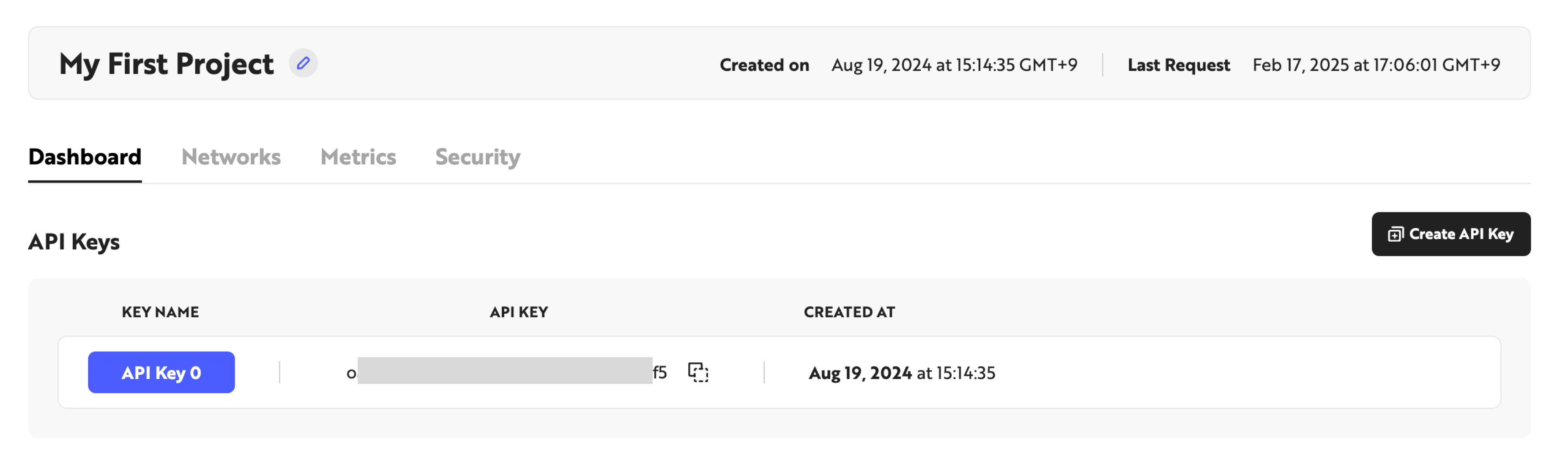 Nodit Console API Key
