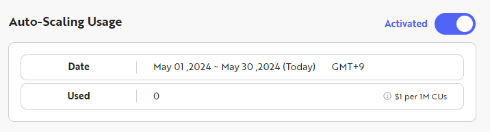 Activate Auto-scaling