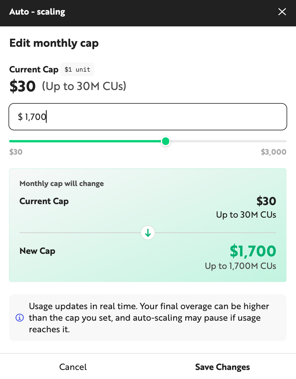Set Monthly Cap