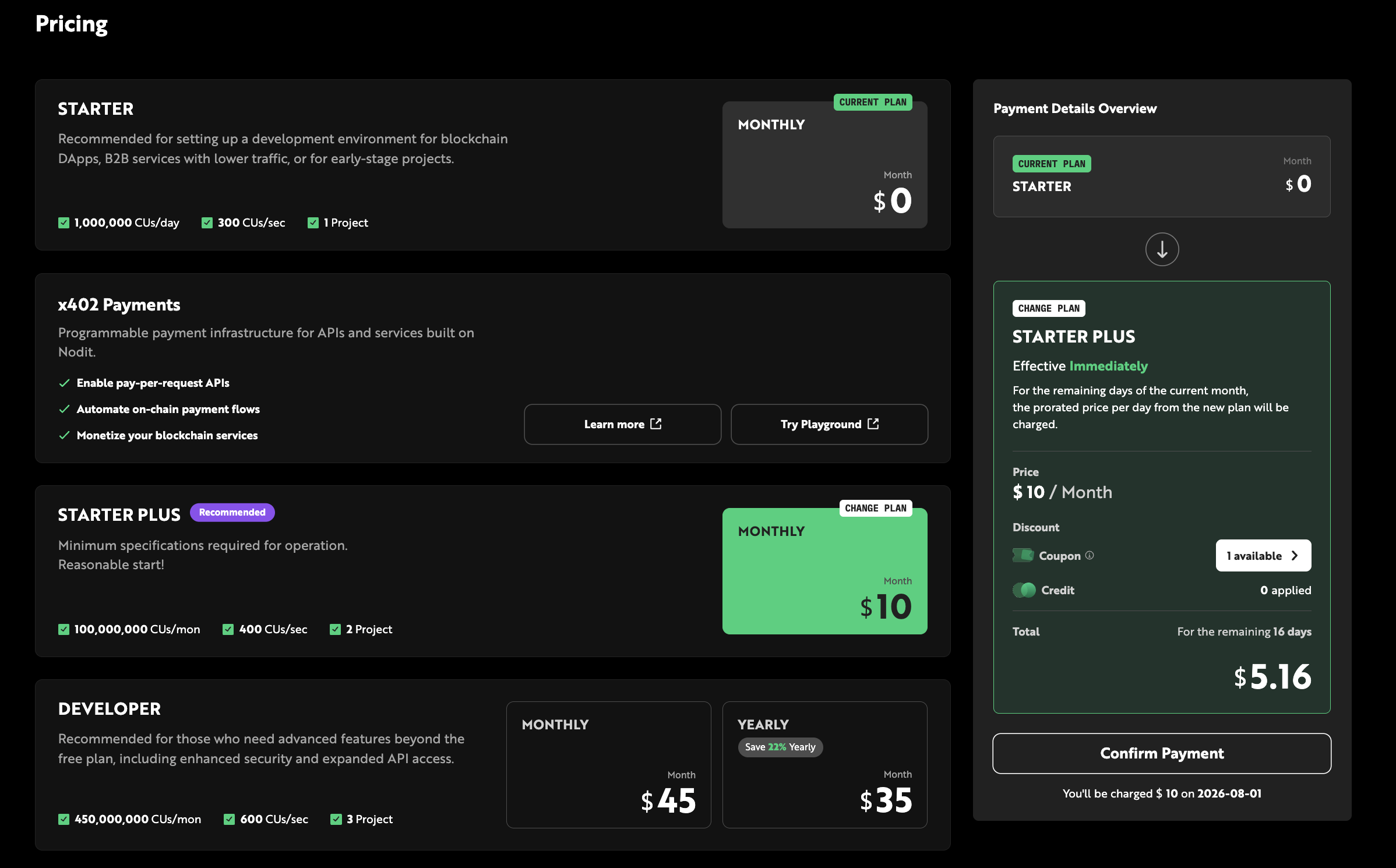 Coupon button activated screen