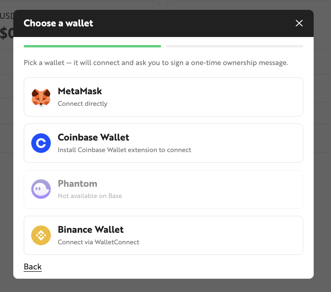 Select Wallet