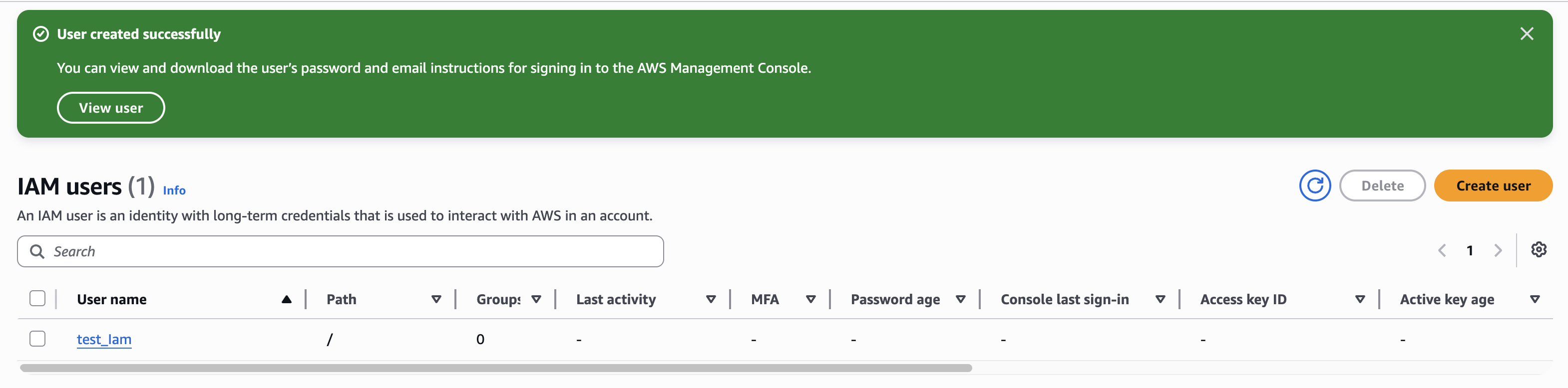 AWS Create IAM