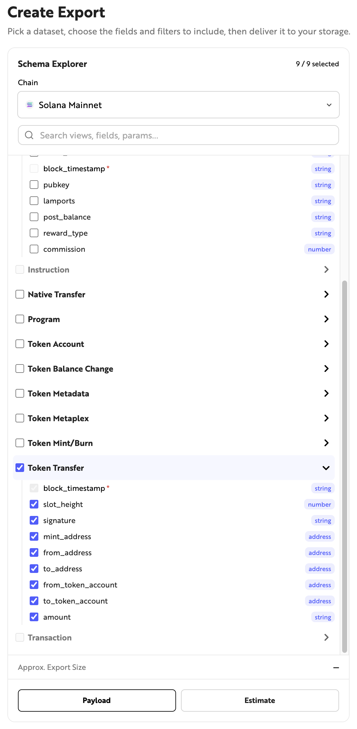 Nodit Datashare Schema Explorer