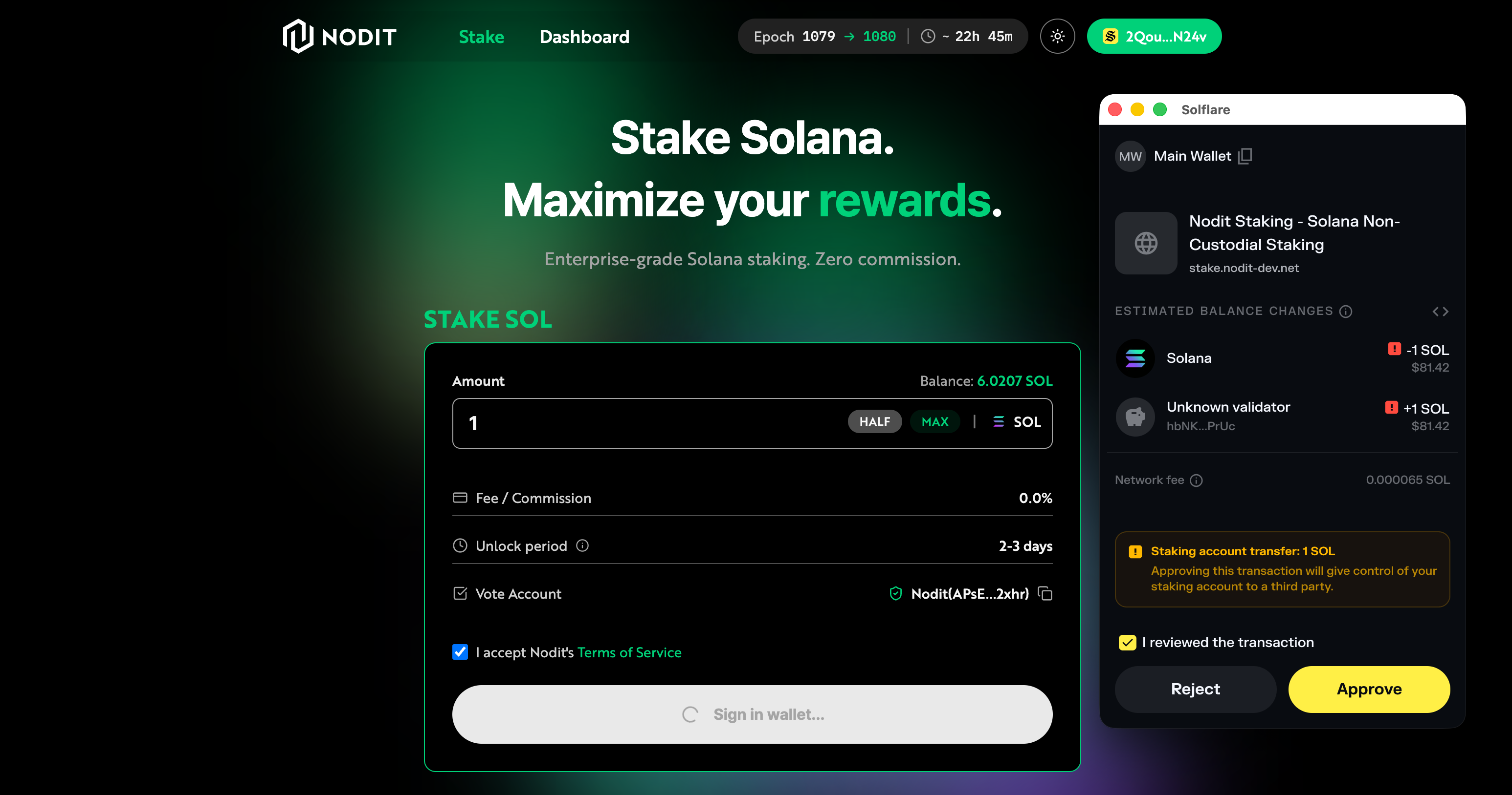 Nodit Solana Staking