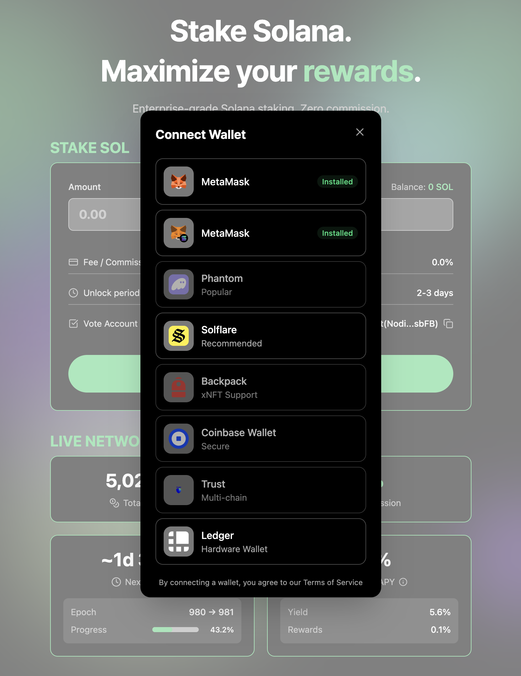 Nodit Solana Staking Service Wallet List