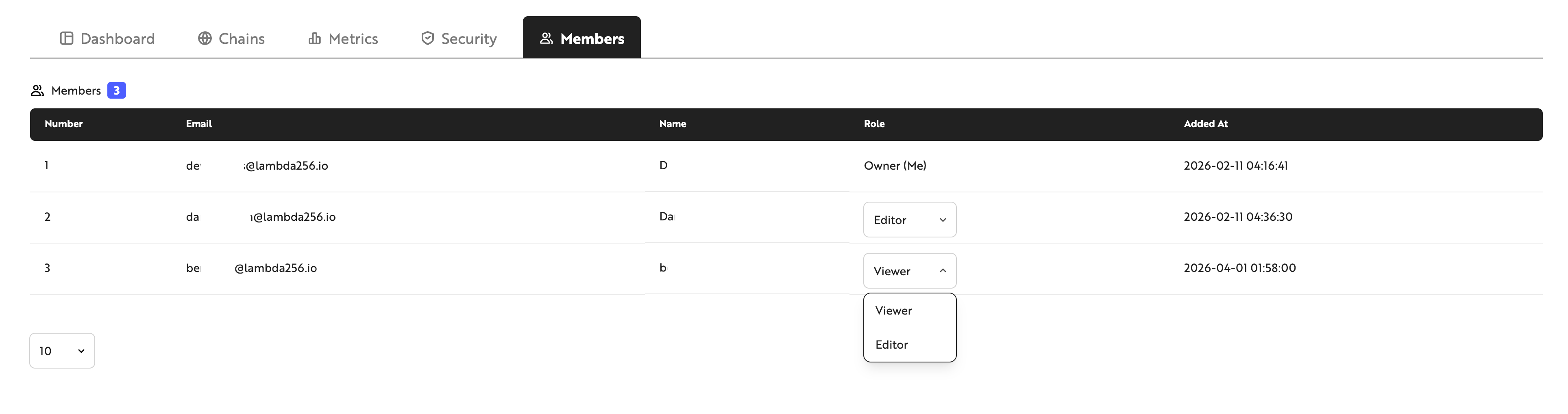 Team Account Role Change