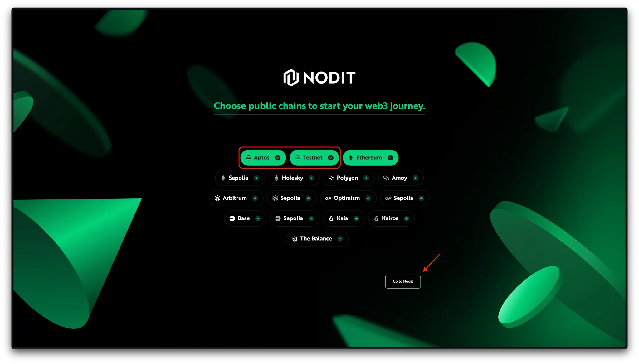 Nodit connect network