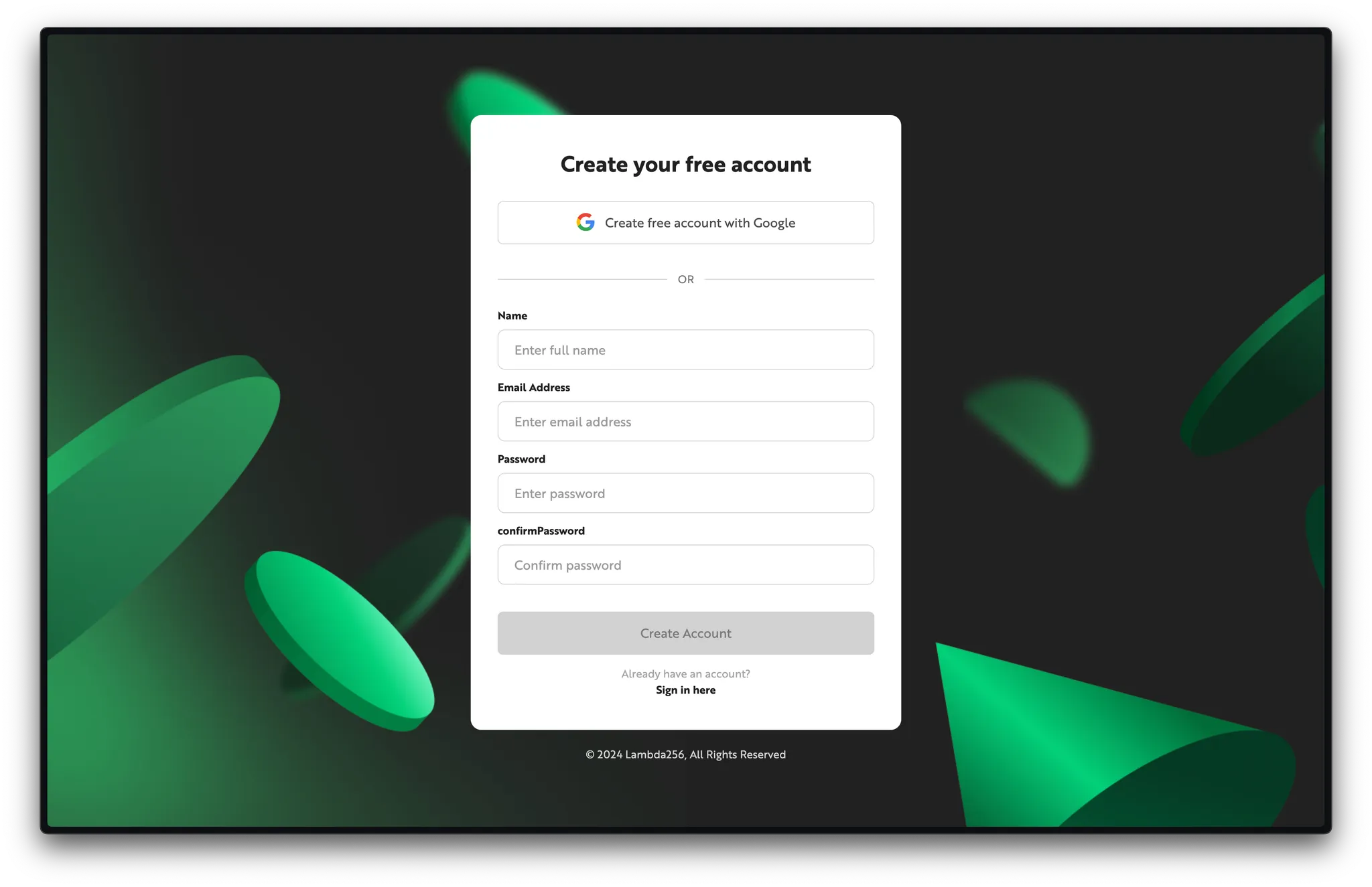 Nodit Signup