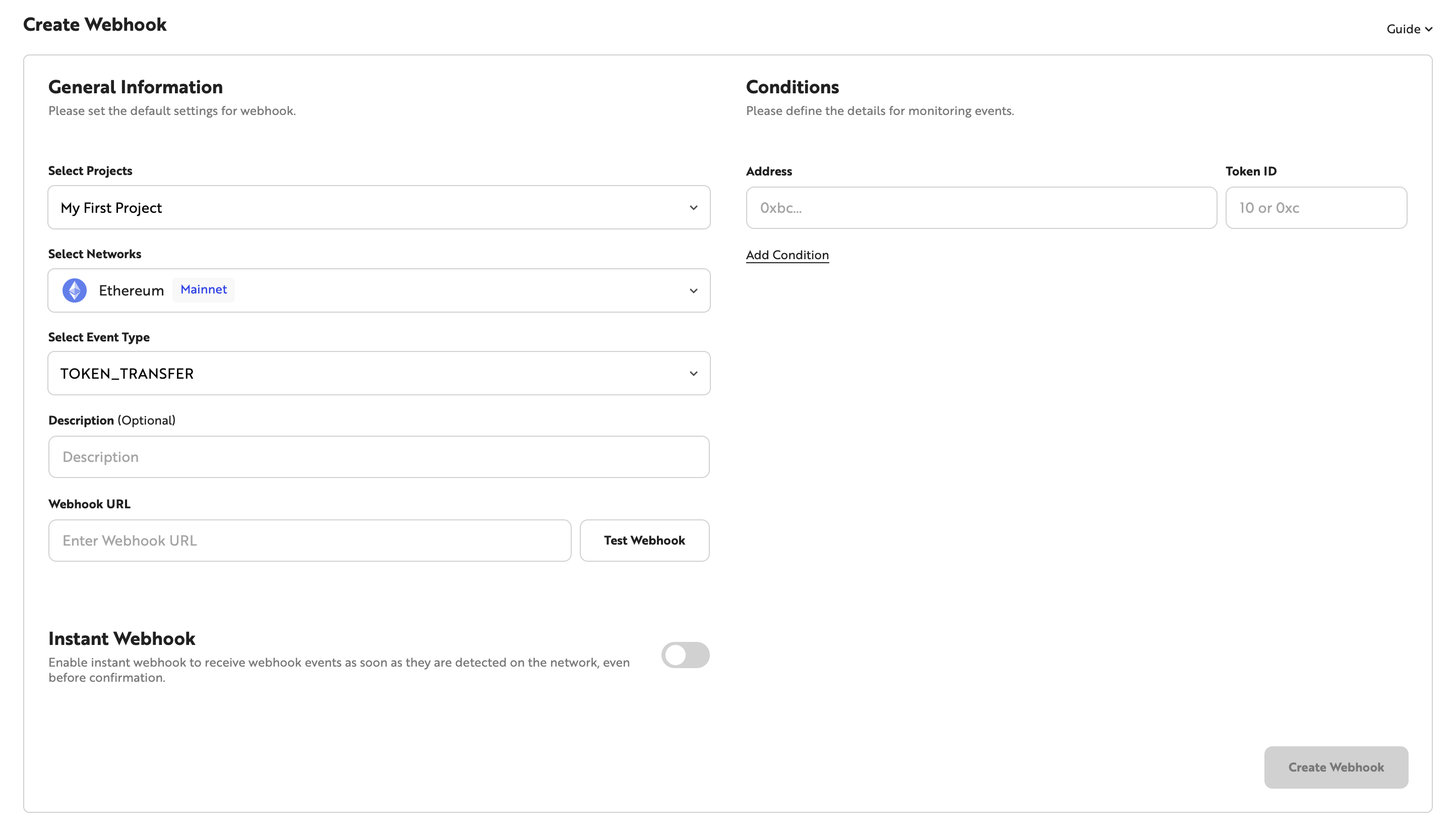 Create Webhook