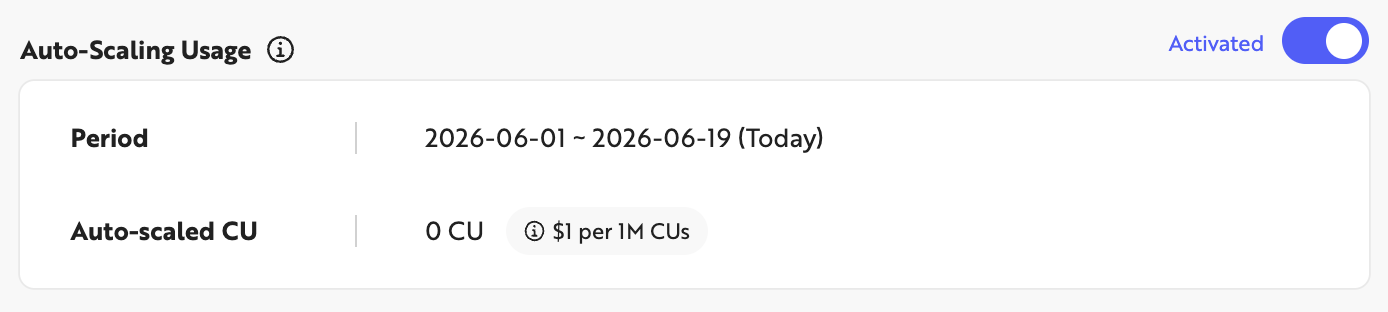 Auto-scaling toggle
