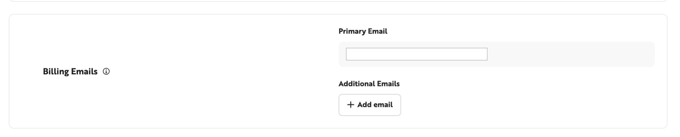 Add Billing Emails